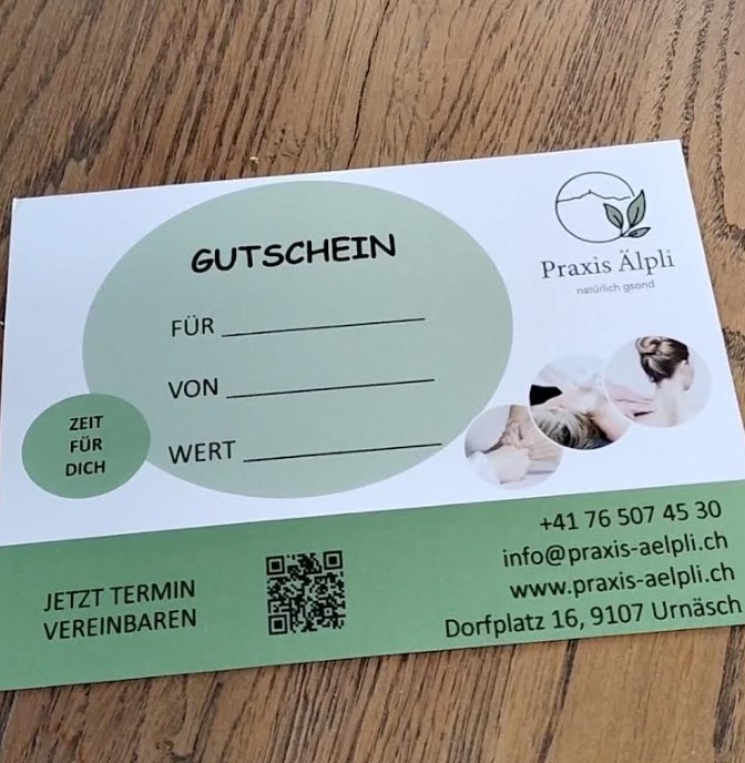 Gutscheine Praxis Älpli